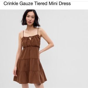Gap Crinkle Gauze Tiered Mini Dress.